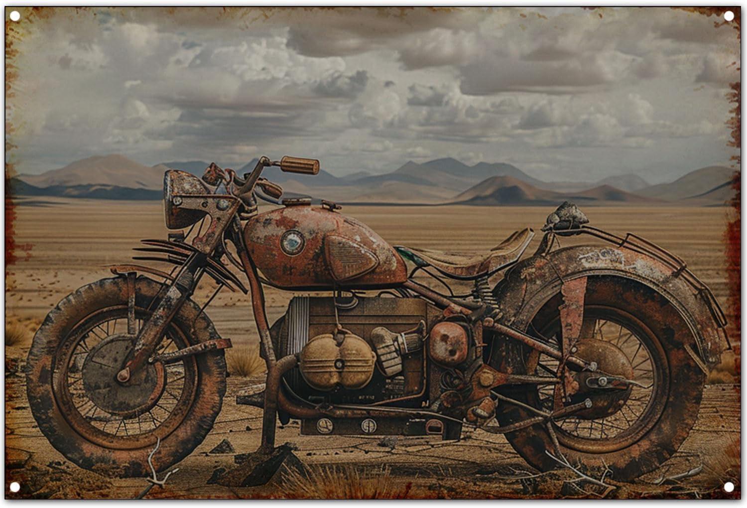 Retro Gaming Pictures - Targhe in metallo a tema motociclistico