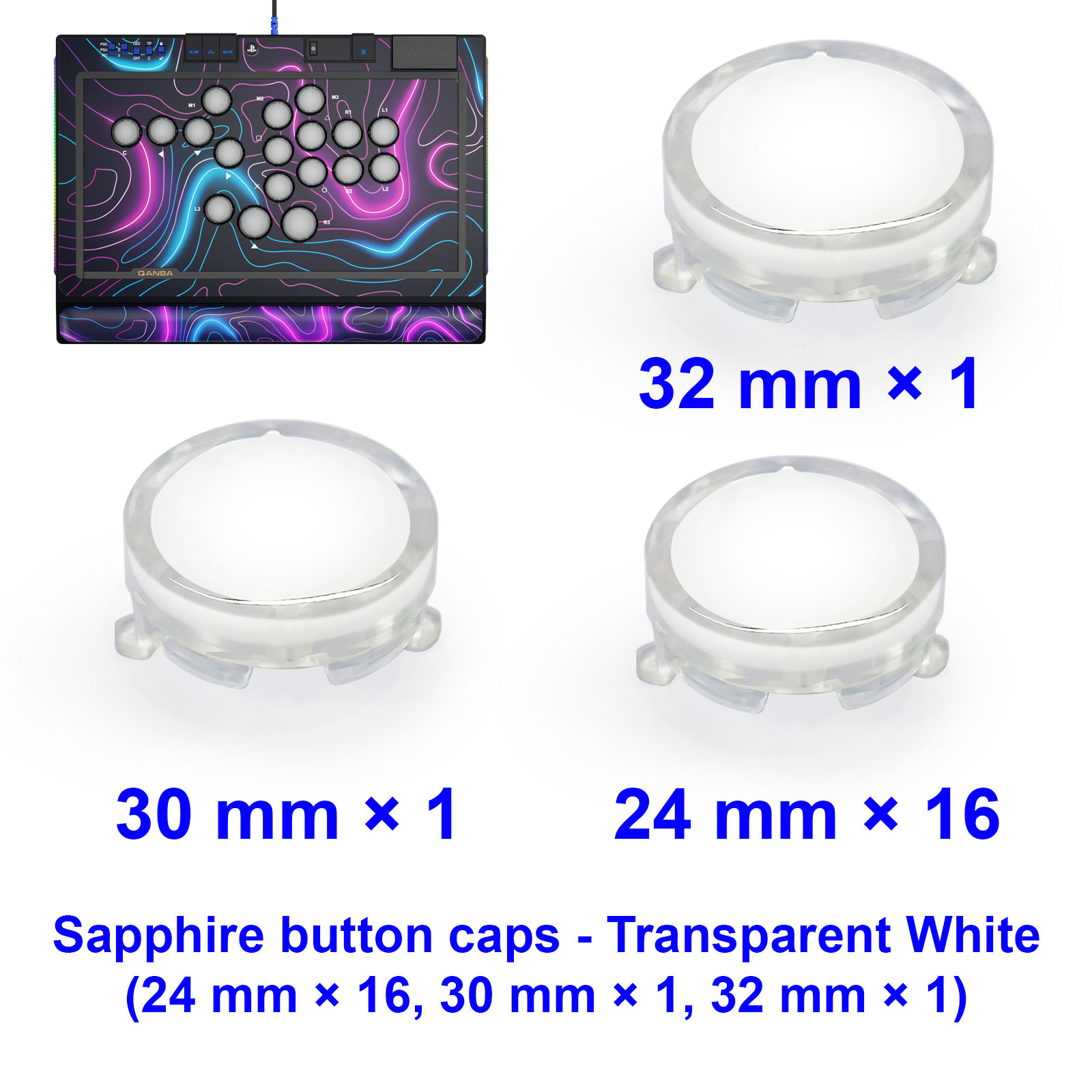 Arcade Stick Joystick - QANBA SAPPHIRE S1 Cappucci per Pulsanti