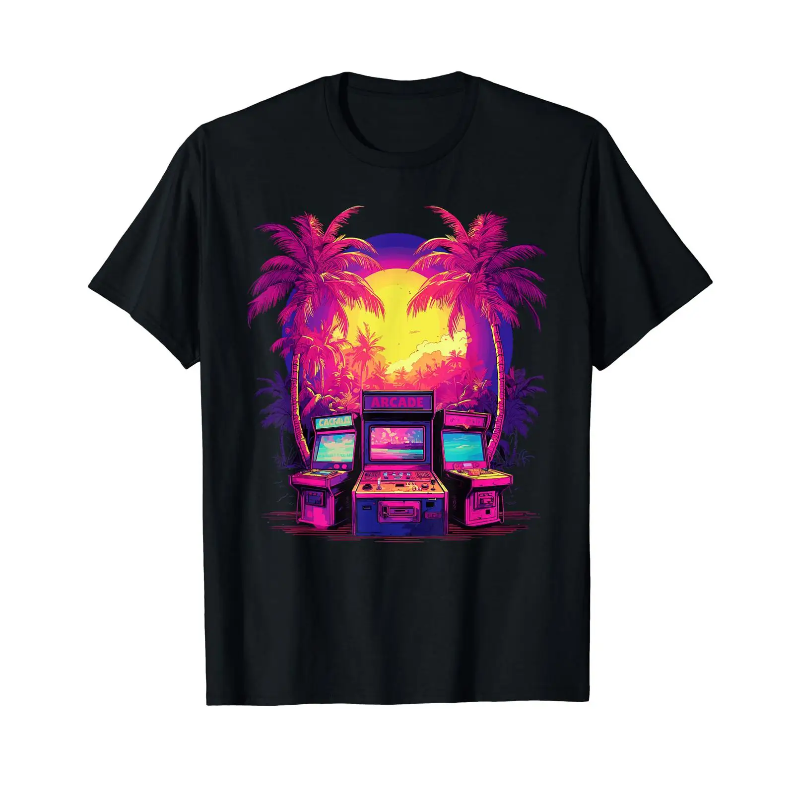 Retro Gaming Arcade Console - Maglietta con stampa grafica unisex, stile