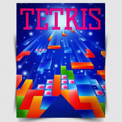 Retro Gaming Room - TETRIS METAL SIGN PLAQUE - Stampa