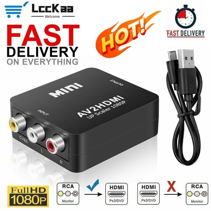 Composite Rca Cable - Adattatore compatibile AV A HDMI Convertitore