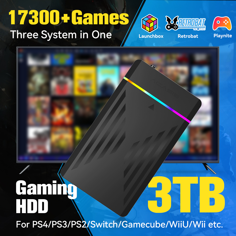 Retro Gaming Tv - HDD da gioco portatile da 3